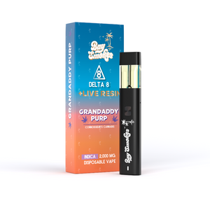 Bay Smokes - Grand Daddy Purp Delta 8 + Live Resin 2G Disposable Vape